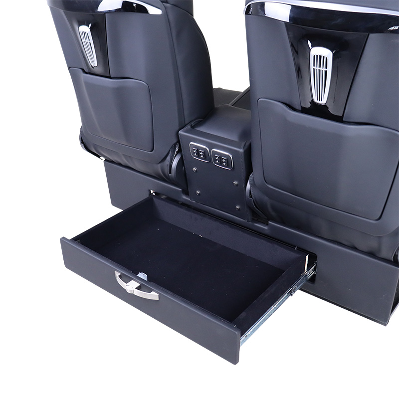 Luxury car interior rear seat