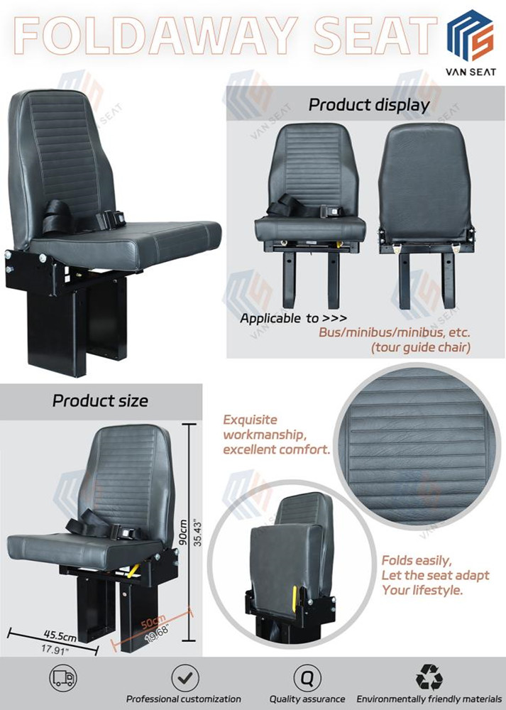 Black Folding Van Seat