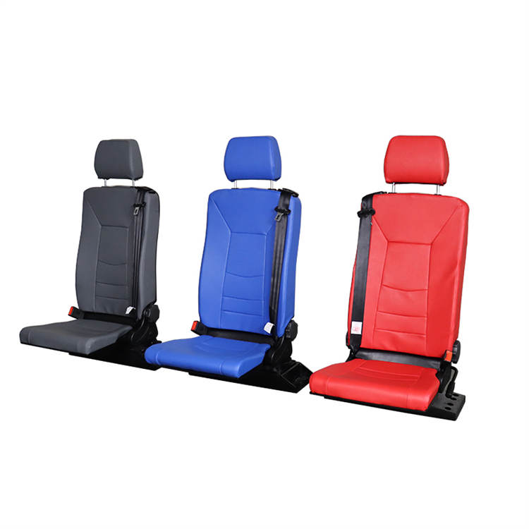 folding van seat with seatbelt