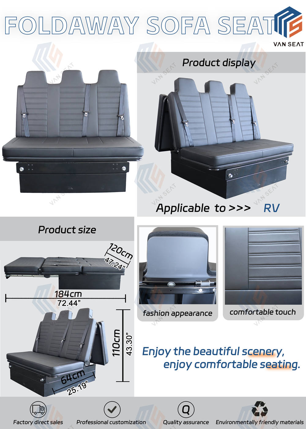 Campervan rock and roll bed