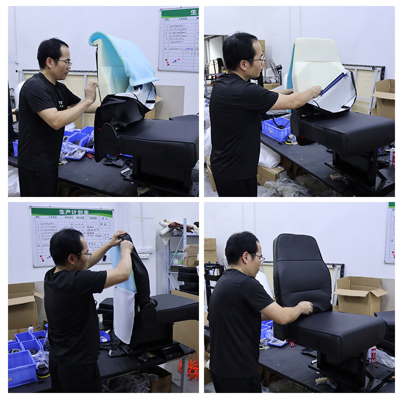 Folding van seat production diagram