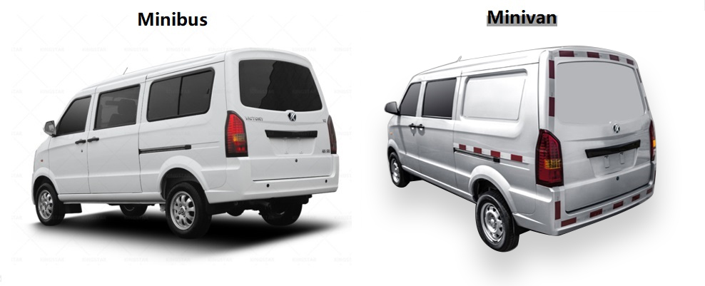 What is the difference between a minivan and a minibus?