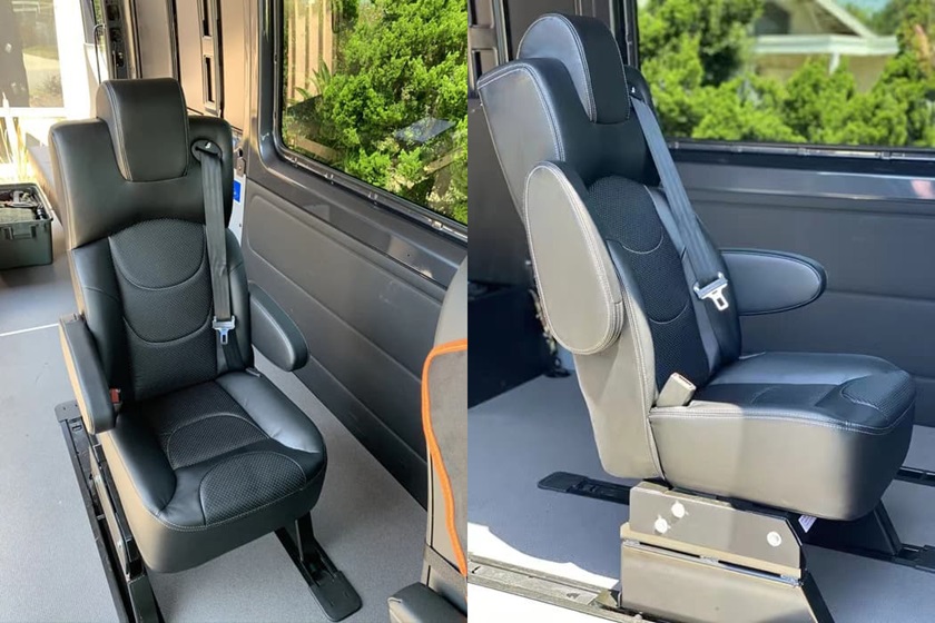 custom transit van seat