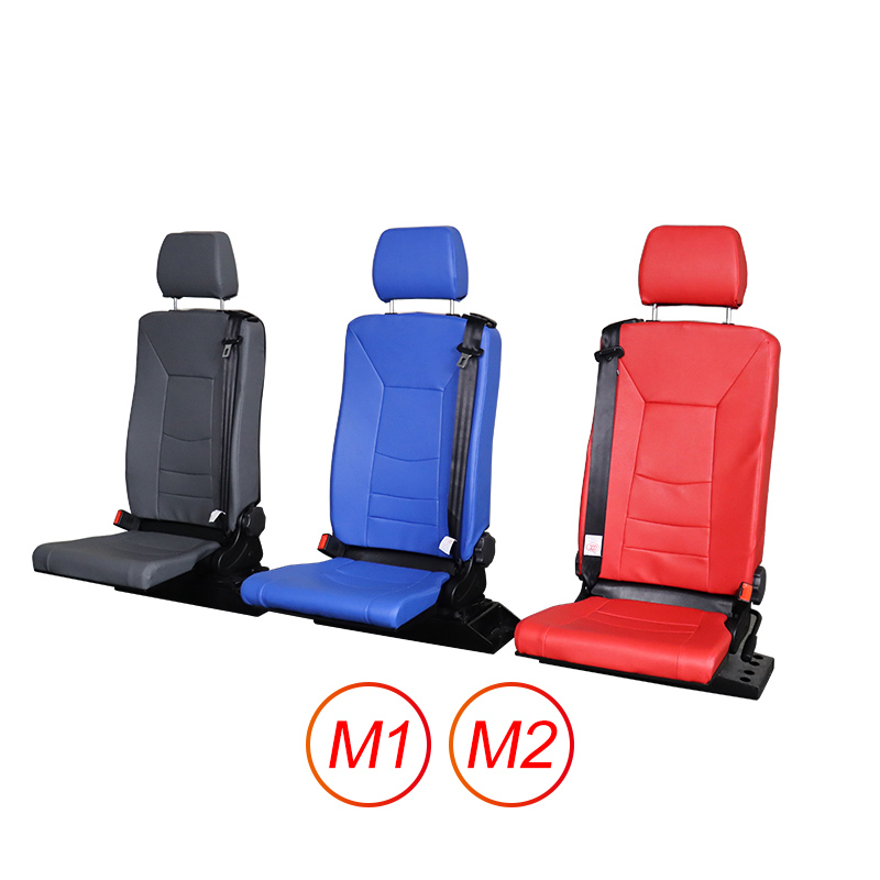 folding van seat with seatbelt