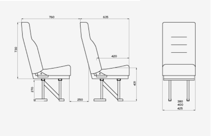 Van Driver Seat With Belt Size