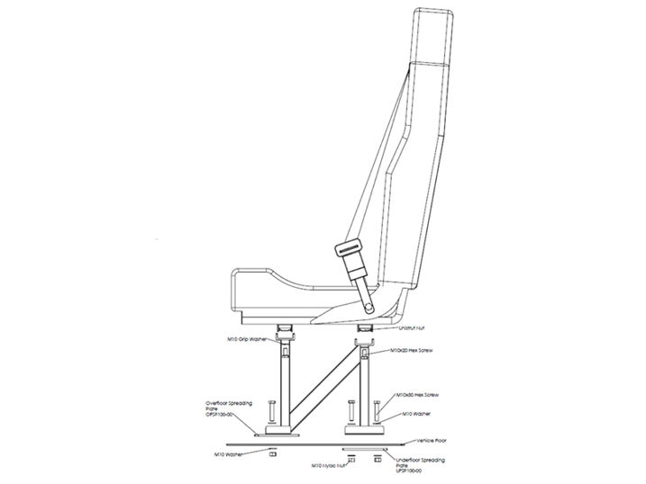 Van Driver Seat With Belt Details