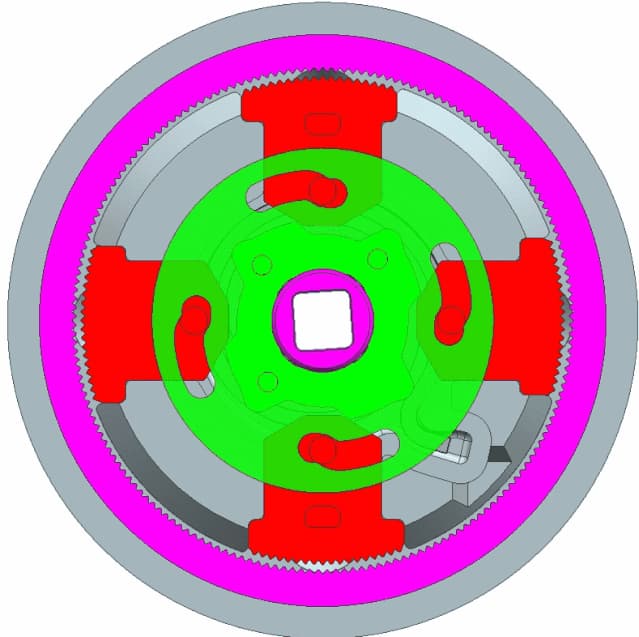 Non continuous angle adjuster