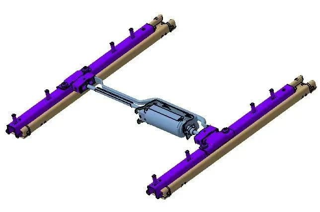 Mid mounted electric slide rail