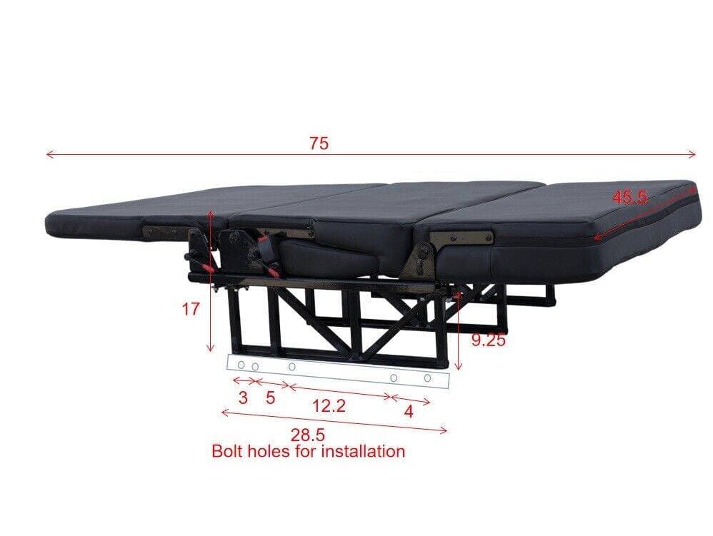 Sprinter Van Seat Bed Size