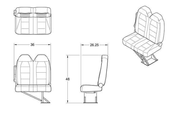 Bench Seat For Campervan Size